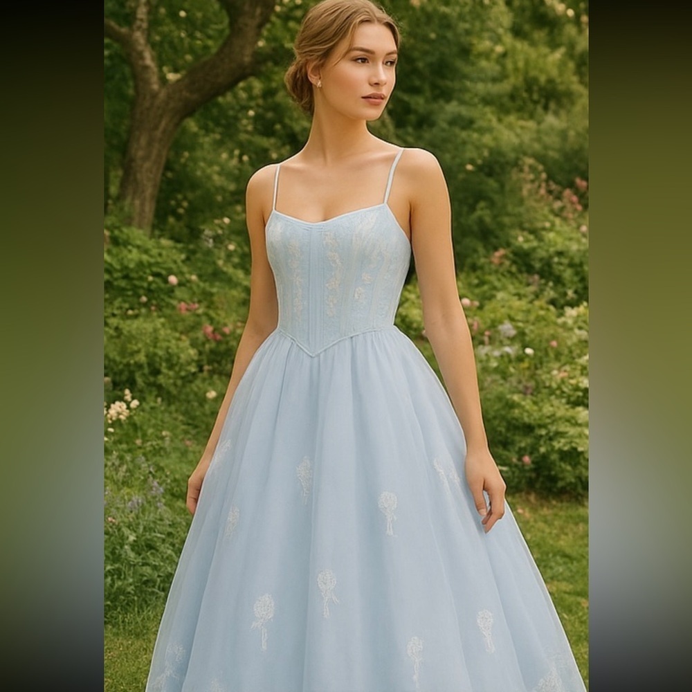 Fairytale Princess Ballgown Quinceanera Dress Corset Bodice Full Maxi Skirt 12 - Picture 16 of 16